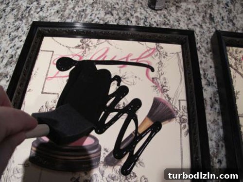 Frames painted black