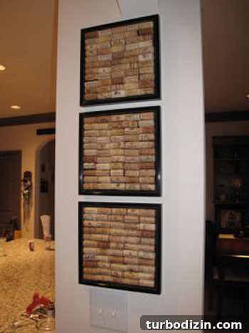 Completed cork board grid