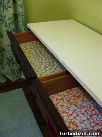 How to Line Drawers with Paper and Mod Podge for a Stylish Finish 9 img 23871 8