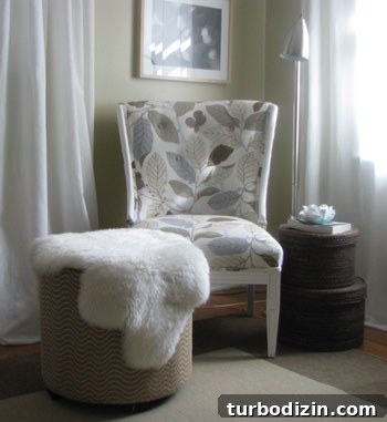 Close-up of refreshed chair