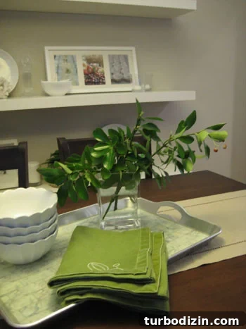 Spring Decor Ideas to Refresh Your Home This Season 15 Cloth napkins and branches