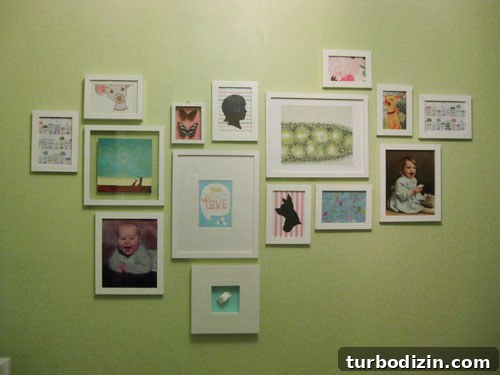 Hang a Nursery Gallery Wall: Step-by-Step Guide for Perfect Baby Room Art 3 Asymmetrical wall after
