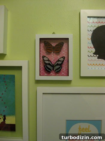 Hang a Nursery Gallery Wall: Step-by-Step Guide for Perfect Baby Room Art 7 Shadow box with butterflies
