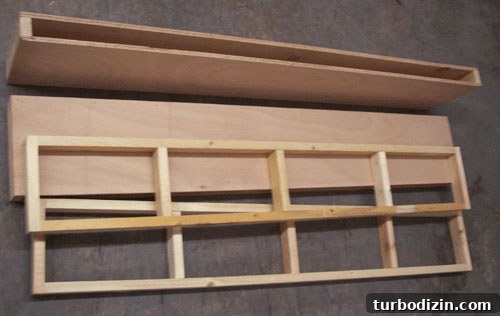 DIY Floating Shelves: Step-by-Step Build Guide with Ana White 3 Photo of two frame pieces and two shelf boxes for DIY floating shelf project