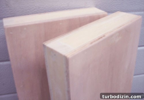 DIY Floating Shelves: Step-by-Step Build Guide with Ana White 4 detail close-up of wood filler applied to DIY floating shelf building project