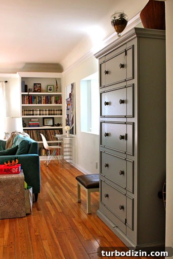 Gray cabinet from another angle