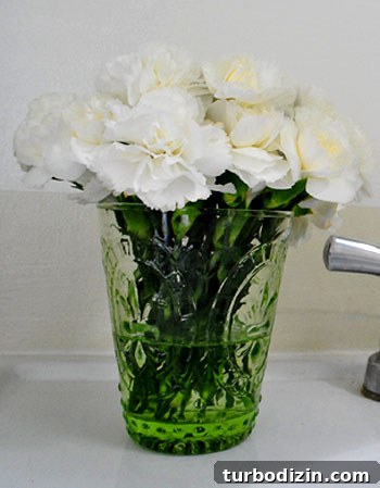 Affordable May Flowers: Creative Spring Bouquet Ideas 6 Carnations arranged in a vase