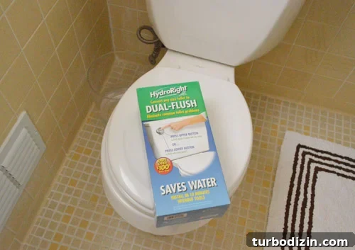 HydroRight Dual Flush Toilet Converter Kit On ToiletSet