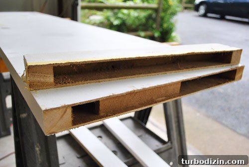 Turn an Old Hollow Core Door Into a Stylish DIY Desk 11 primed parts