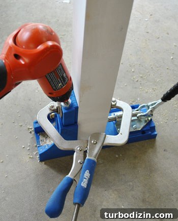 Turn an Old Hollow Core Door Into a Stylish DIY Desk 12 assembling legs