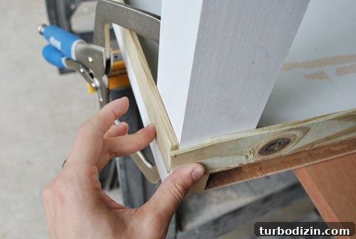 Turn an Old Hollow Core Door Into a Stylish DIY Desk 13 legs attached