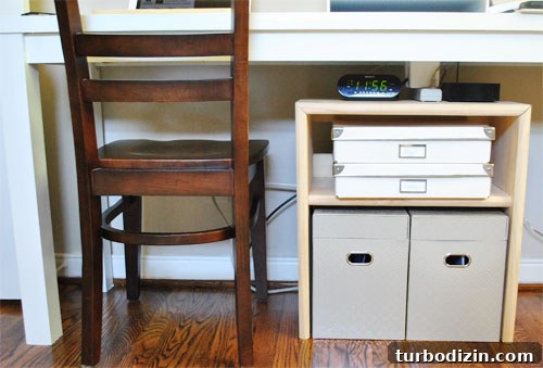 DIY Wooden File Storage Stand: Step-by-Step Building Guide 5 Storage unit under desk with accessories