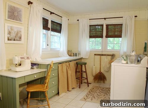 Brighten a Dark Office by Painting Brick: A Step-by-Step Guide 3 Laundry room after