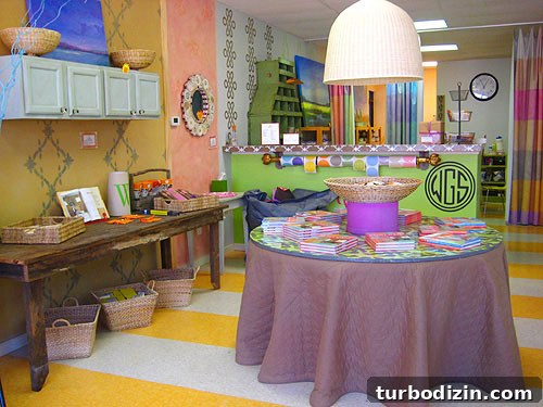 Painted samples at Sunny's shop