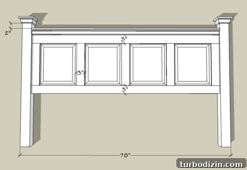 Create a Stylish Headboard from Cabinet Doors 5 Finished headboard against wall