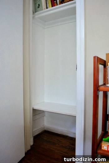 Add a Closet Shelf to Fit and Hide a Dog Crate 9 img 27860 8