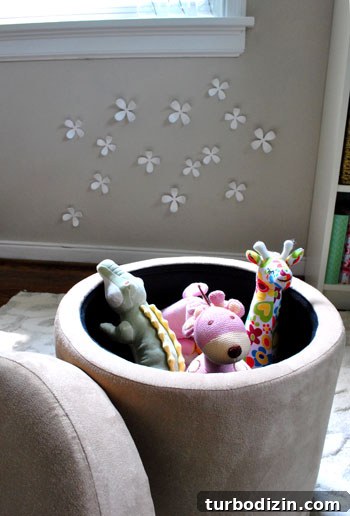 Home Office That Converts Into a Comfortable Guest Room 13 Play area with magnetic wallflowers