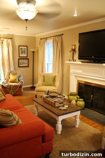 Bright Living Room with Built-In Shelving and Sun-Filled Windows 5 More living room details