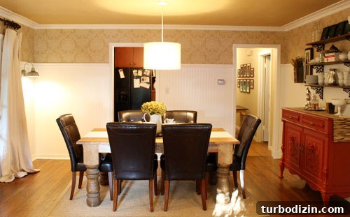 Bright Living Room with Built-In Shelving and Sun-Filled Windows 7 Dining room details