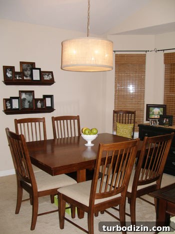 Textured burlap drum shade