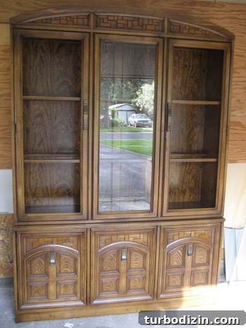 Before and after china cabinet