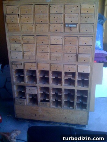 Transforming a Vintage Card Catalog into a Stylish Buffet Cabinet 2 card catalog before