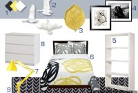 Gray, White & Yellow Bedroom Mood Board Ideas for Cozy Color Harmony