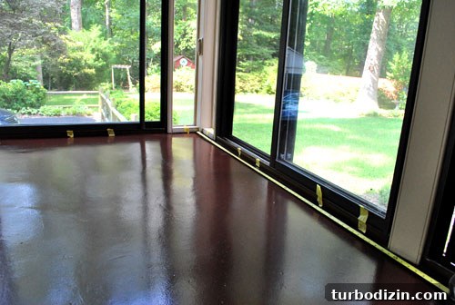 How to Paint and Stencil a Concrete Floor for Lasting Results 3 Marked stencil layout on floor