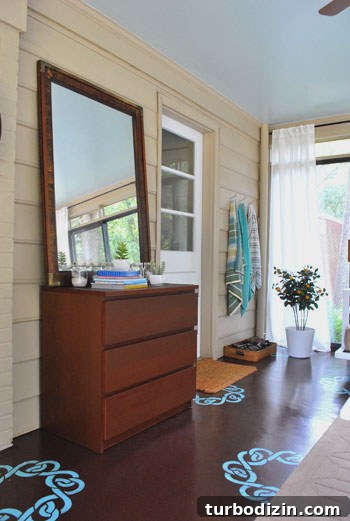 Mini Sunroom Makeover Ideas: Transform Your Small Sunspace Quickly 6 Dresser and storage