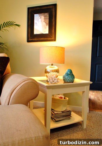 Farah's Living Room Reveal: The Complete Makeover Tour 16 Basket with magazines