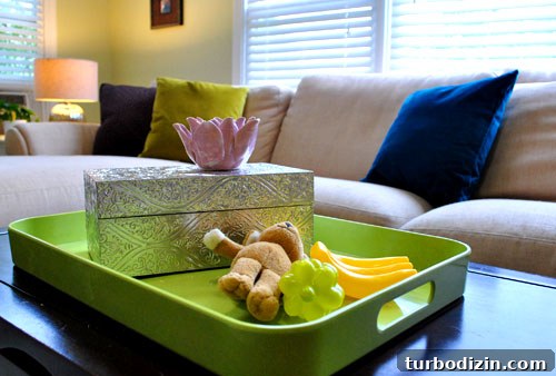 Farah's Living Room Reveal: The Complete Makeover Tour 17 Kids toys on tray