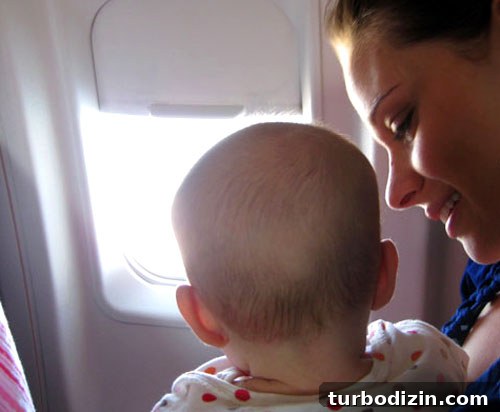 Meeting Nate Berkus: The Moment That Made Our Year 18 Baby looking out plane window