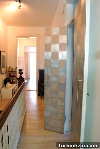 Historic Meets Modern Home Tour: Inside a Stunning Renovation 12 Metal doors with checkerboard effect