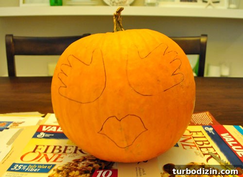 Baby Handprint Pumpkin Craft for Halloween Keepsake 7 Pumpkin with handprint eyes