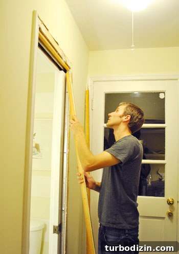Removing trim from pocket door