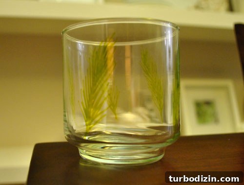Set of painted tumblers