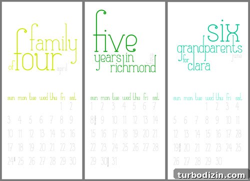 Printable Free Annual Calendar 2024 — Download and Print PDF 3 Close-up of calendar design