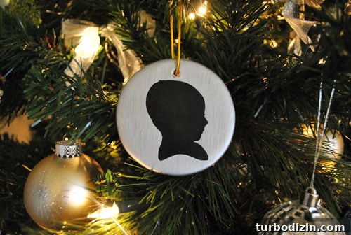 Baby’s First Christmas Silhouette Ornaments: Step-by-Step Guide 5 Silhouette ornament finished