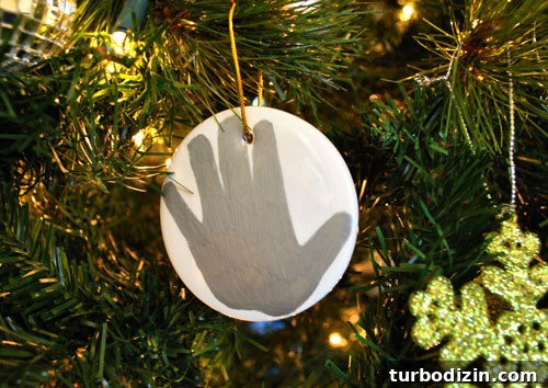 Baby’s First Christmas Silhouette Ornaments: Step-by-Step Guide 6 Handprint ornament