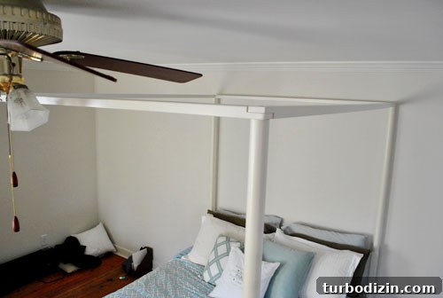 Ceiling clearance above bed