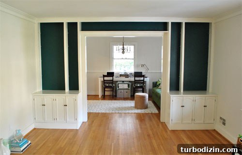 How to Paint the Backs of Built-In Bookcases for Impact 3 Painted bookcases with shelves