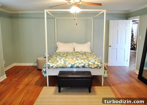 Paint Your Bedroom Light Teal: Carolina Inn Club Aqua Guide 4 Freshly painted bedroom