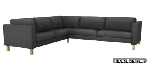 karlstad ikea sectional sofa in charcoal gray