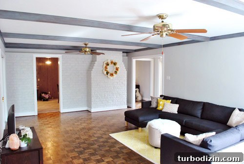 How to Gray-Wash Wood Ceiling Beams for a Weathered Look 3 img 32981 2