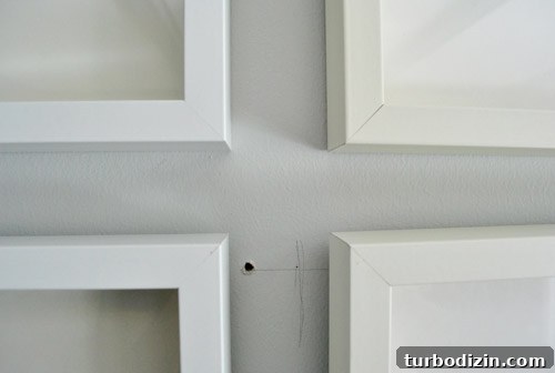 How to Hang a Picture Frame Grid Perfectly 7 closeup of frames