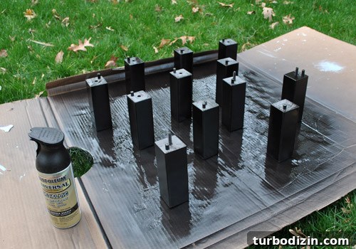 Customize IKEA Furniture Legs with Paint: Step-by-Step Guide 8 First coat