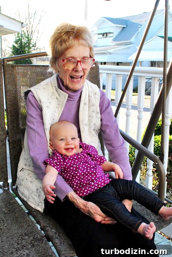 Clara with great-grandmother