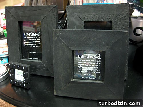 Recycled tire frames