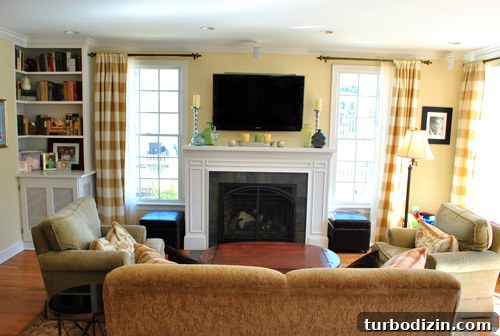 Crisp and Classic House Tour: Timeless Home Design Ideas 6 Family room and fireplace