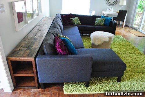 Console table side view